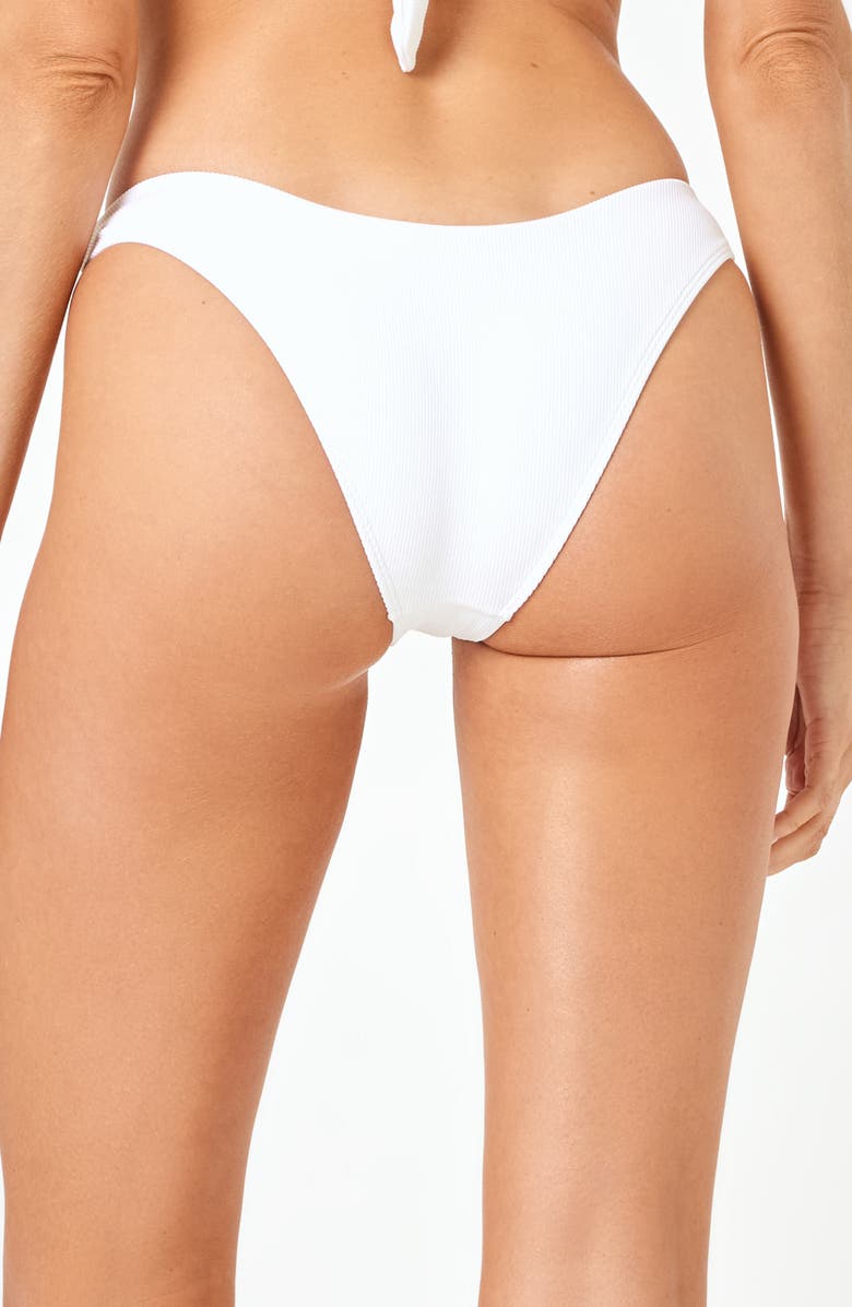 LSPACE Ribbed Rocky Classic Bikini Bottoms, Alternate, color, White