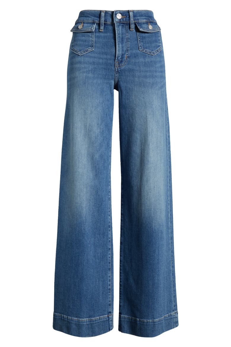 Le Slim Palazzo Patch Pocket Wide Leg Jeans, Alternate, color, DORIS