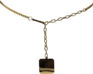 MADISON BEVERLY HILLS Vintage 1970s Metal Belt Chain Square Dangle