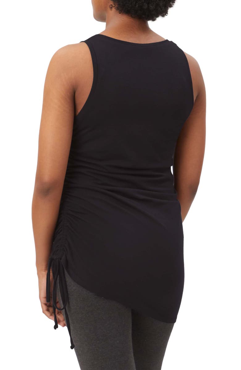Stowaway Collection Asymmetrical Drawstring Ruched Maternity Tank, Alternate, color,