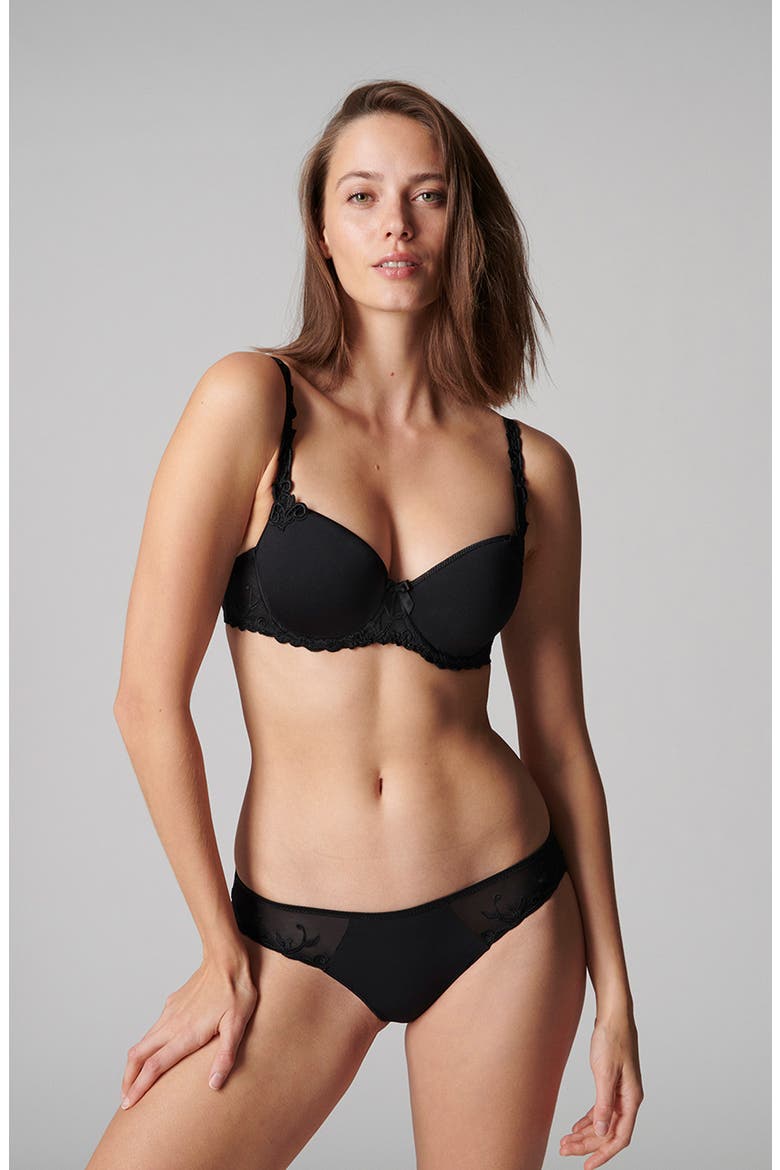 Andora Embroidered Bikini, Alternate, color, BLACK