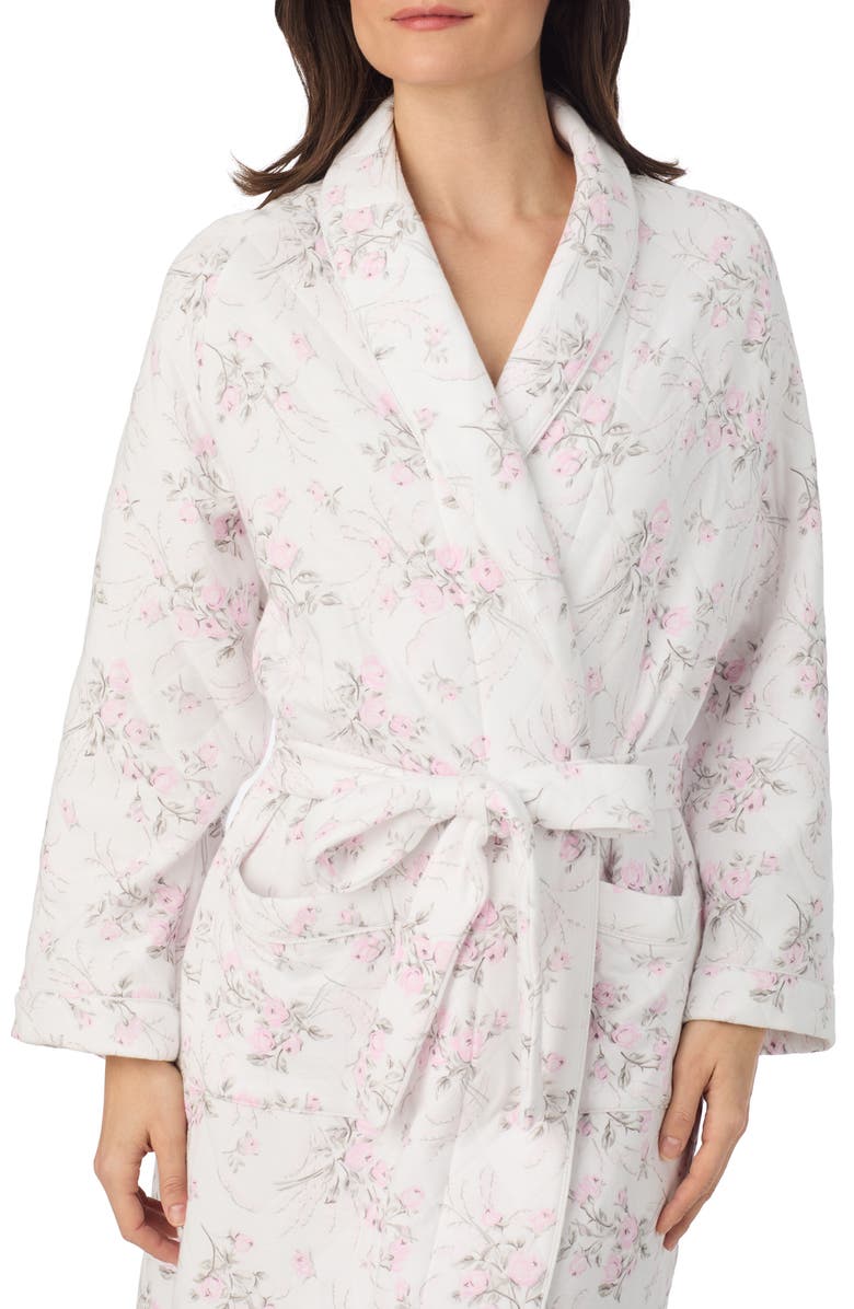 Eileen West Quilted Ballet Robe, Alternate, color, Rosebud Print