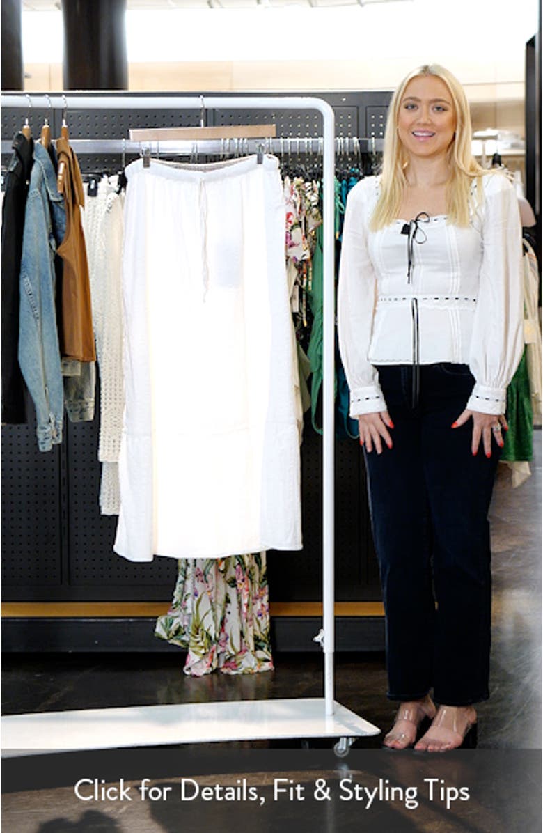 Dune Organic Cotton Gauze Drawstring Maxi Skirt, sales video thumbnail