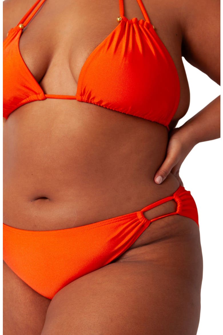 Bianca Bikini Swim Bottoms, Alternate, color, Tangerine