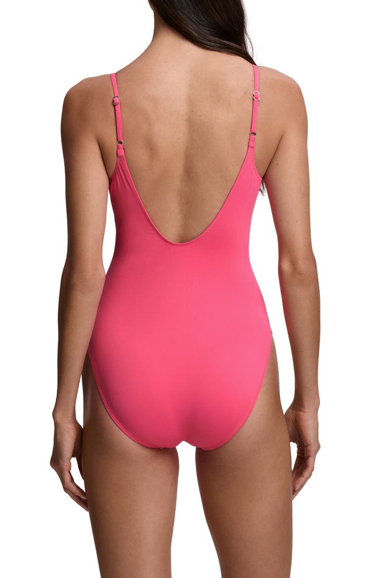Kennedy Low Back One-Piece Swimsuit, Alternate, color, DESERT PINK