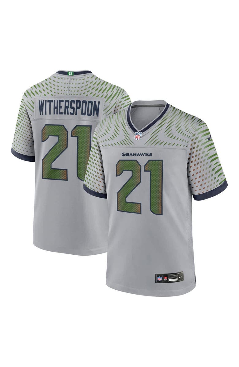 Nike Men's Nike Devon Witherspoon Wolf Gray Seattle Seahawks 2025 Rivalries Collection Game Jersey, Main, color, Gray