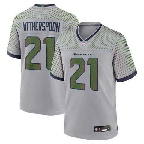 Men's Nike Devon Witherspoon Wolf Gray Seattle Seahawks 2025 Rivalries Collection Game Jersey