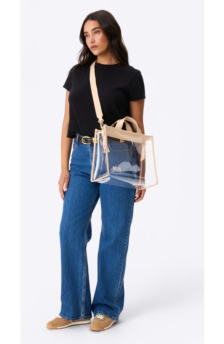 Béis The Clear Stadium Tote, Alternate, color, Beige