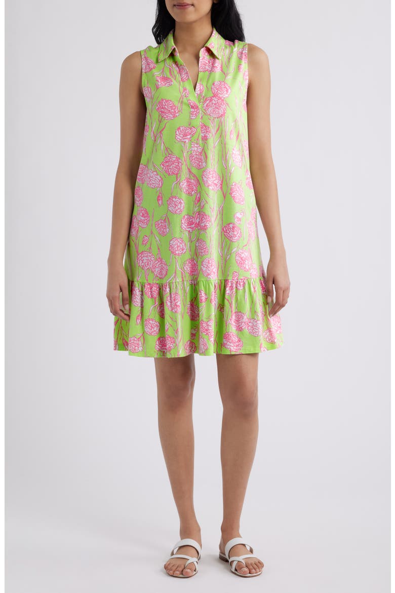 Riegan Floral Print Sleeveless Dress, Main, color, PISTACHIO MACARON ALINA