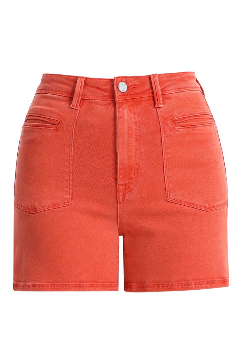 Elowen Welt Pocket High Waist Denim Shorts, Alternate, color, SUGAR CORAL