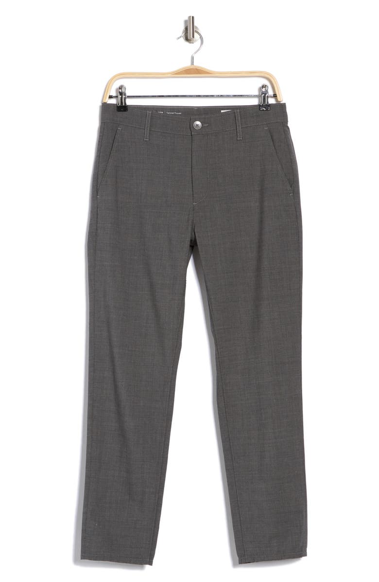 AG Caden High Waist Stretch Crop Slim Straight Leg Pants, Alternate, color, Heather Grey