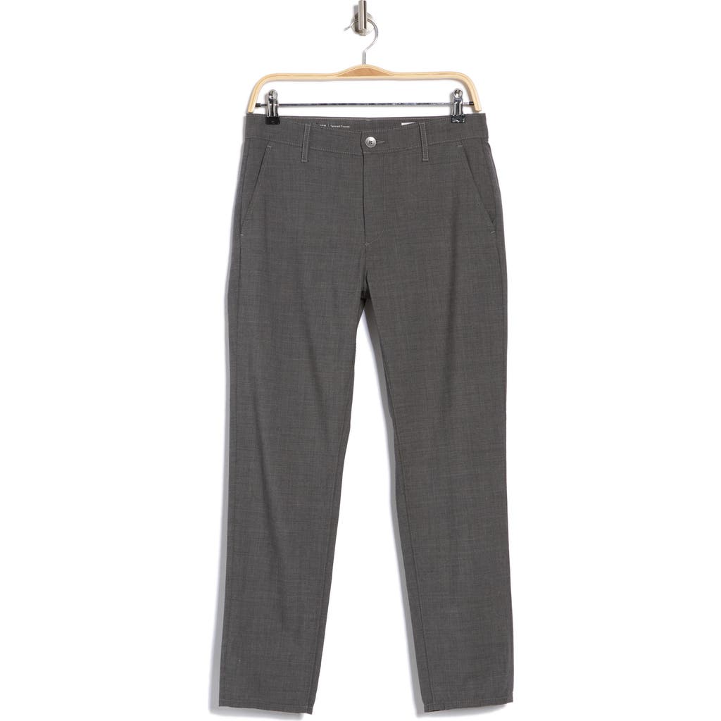 Ag Caden High Waist Stretch Crop Slim Straight Leg Pants In Heather Grey