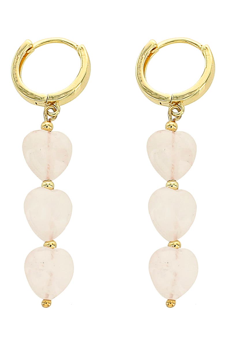 Panacea Quartz Linear Drop Earrings, Main, color, Pink