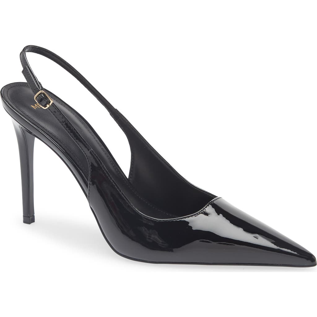 Mango Pietra Slingback Pointed Toe Pump In Black