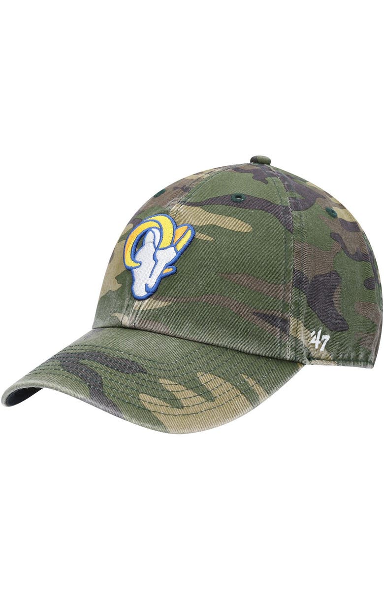'47 Men's '47 Camo Los Angeles Rams Woodland Clean Up Adjustable Hat, Main, color, Camo