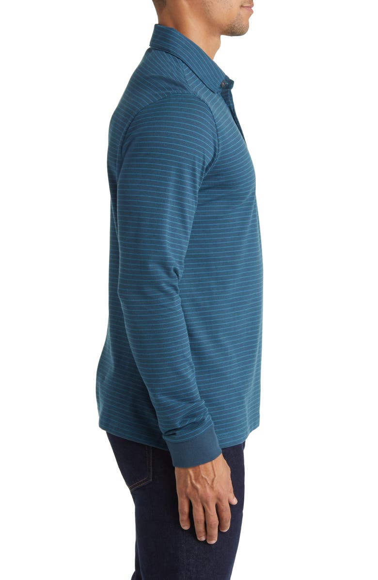 Robert Barakett Ogden Stripe Long Sleeve Polo, Alternate, color, 