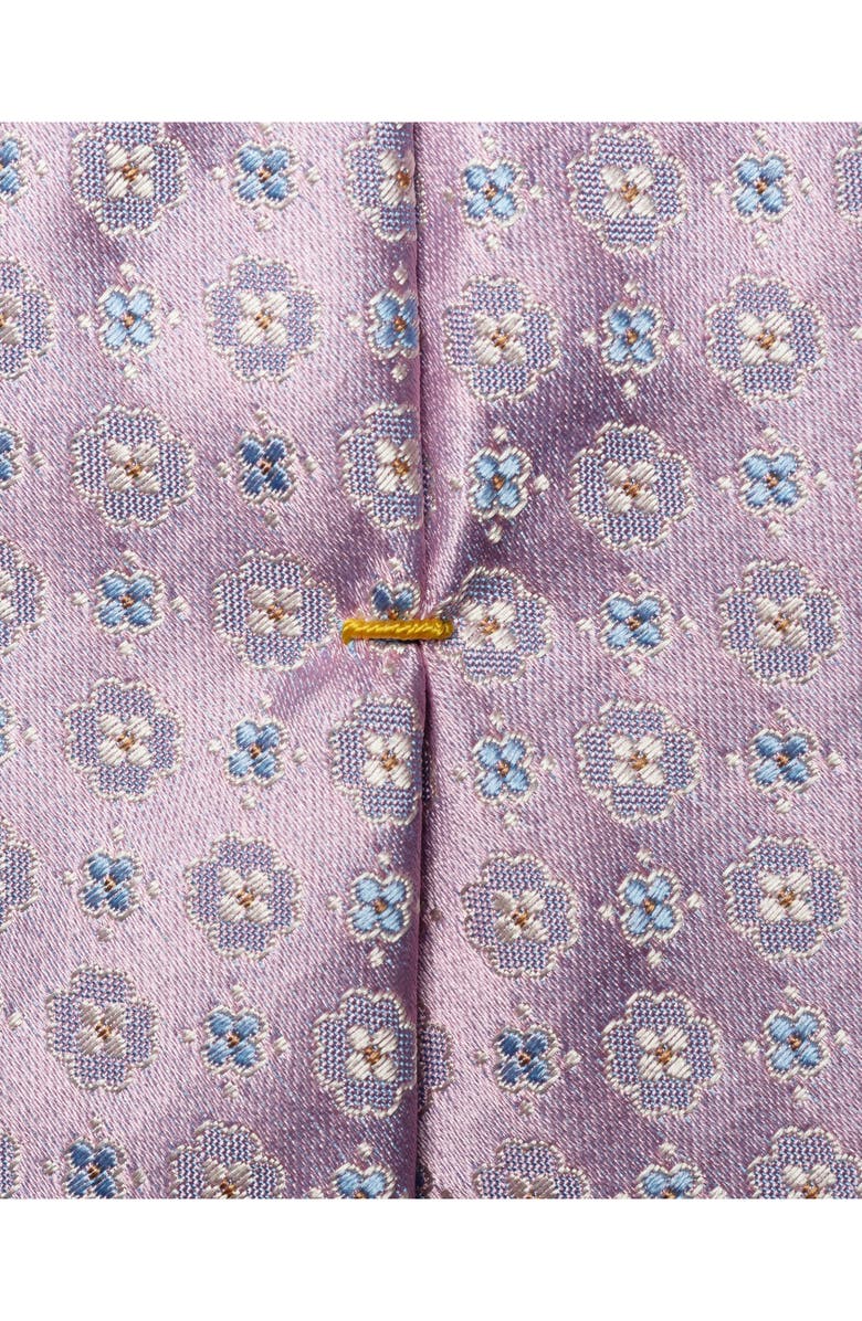 Eton Floral Jacquard Silk Tie, Alternate, color, Medium Pink