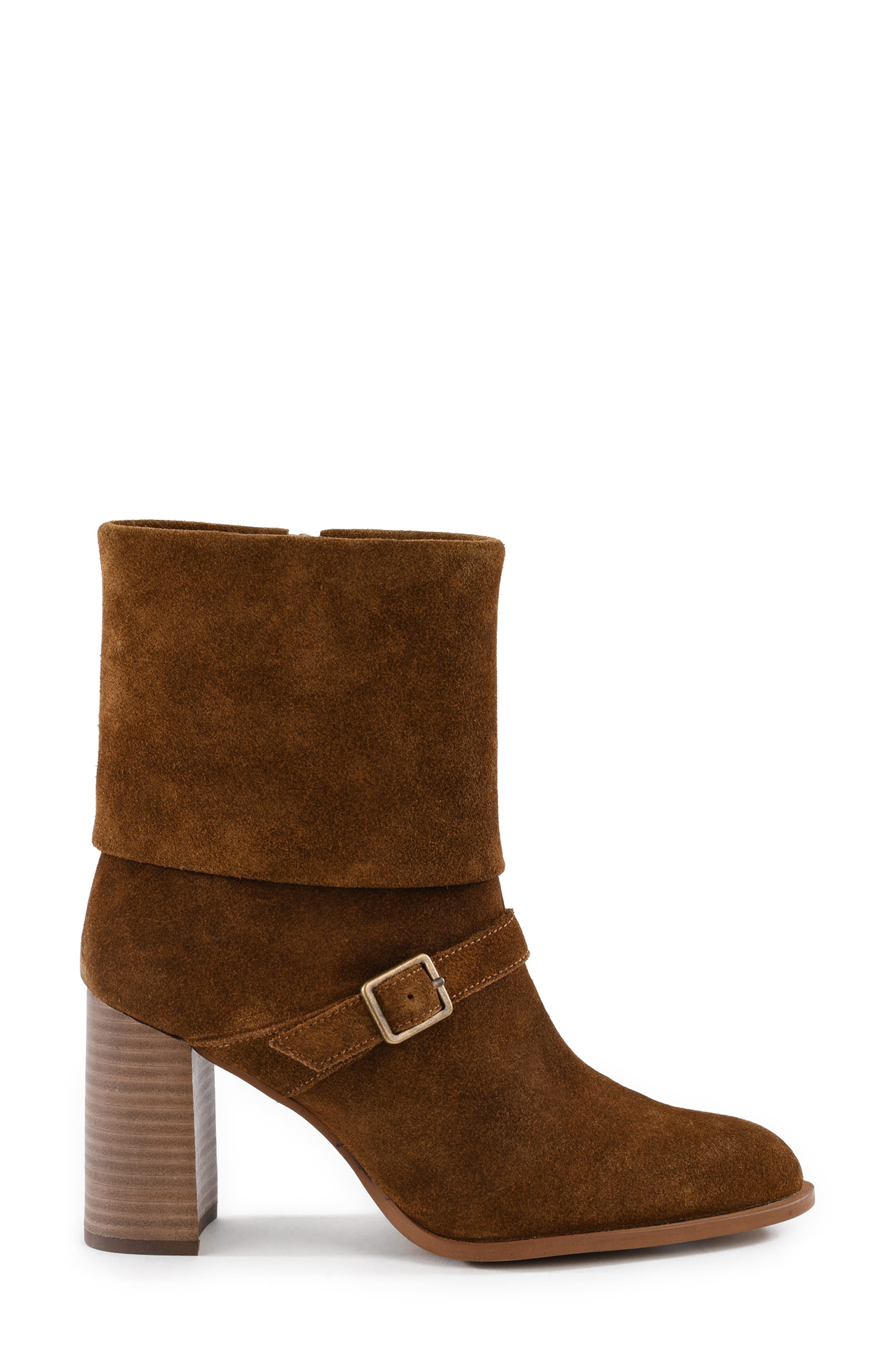 Pleaser Suede Bootie, Alternate, color, BROWN