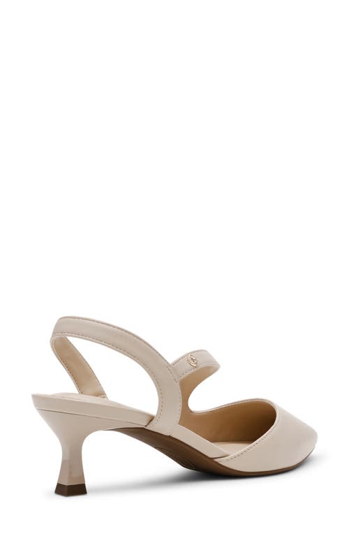 Anne Klein Iman Pointed Toe Slingback Pump In Neutral