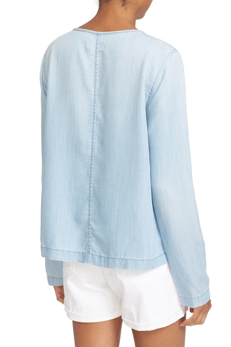 Chambray Blouse, Alternate, color, ROWAN