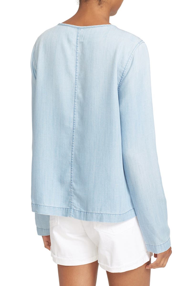 FRAME Chambray Blouse, Alternate, color,