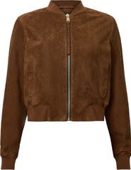 AllSaints Orten Suede Bomber Jacket