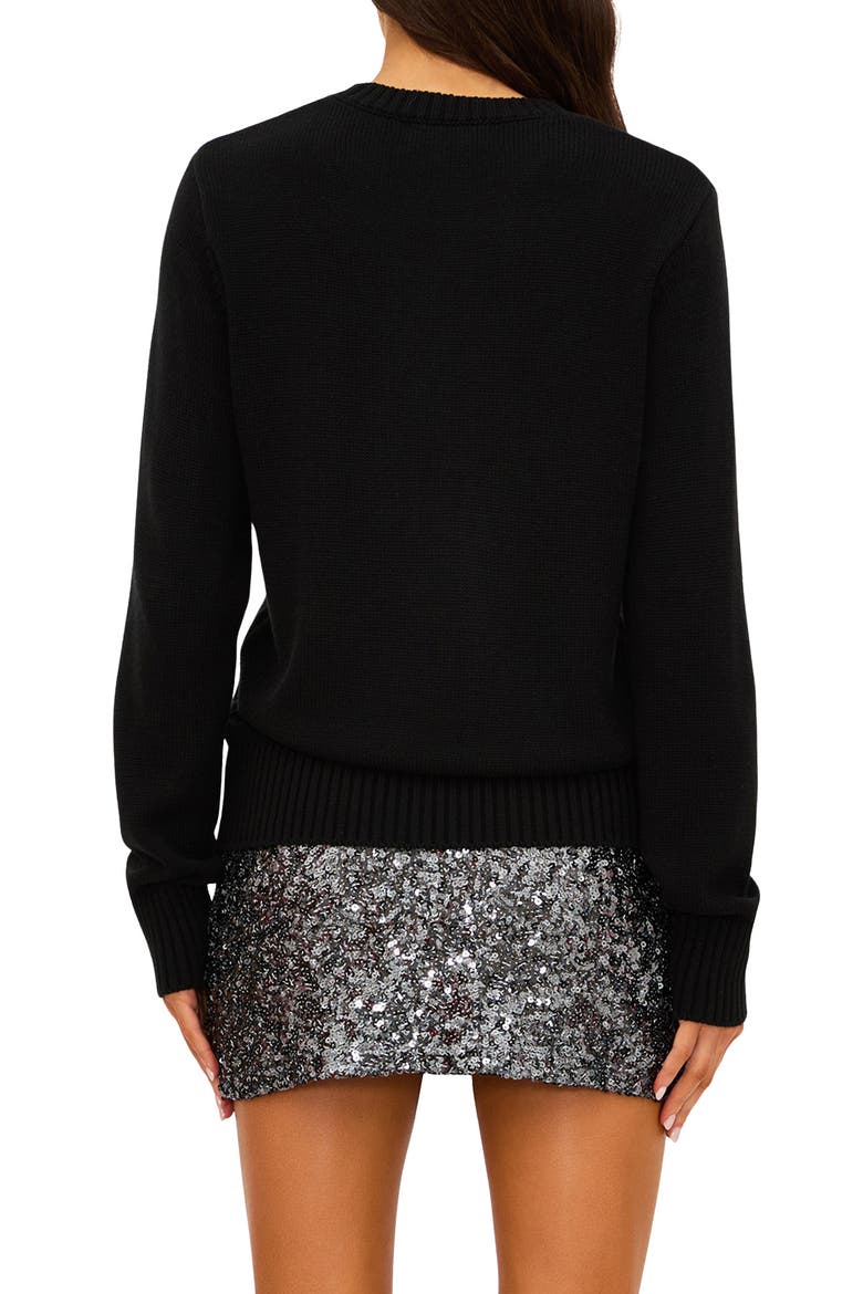 Trixie Sequin Miniskirt, Alternate, color, GUNMETAL
