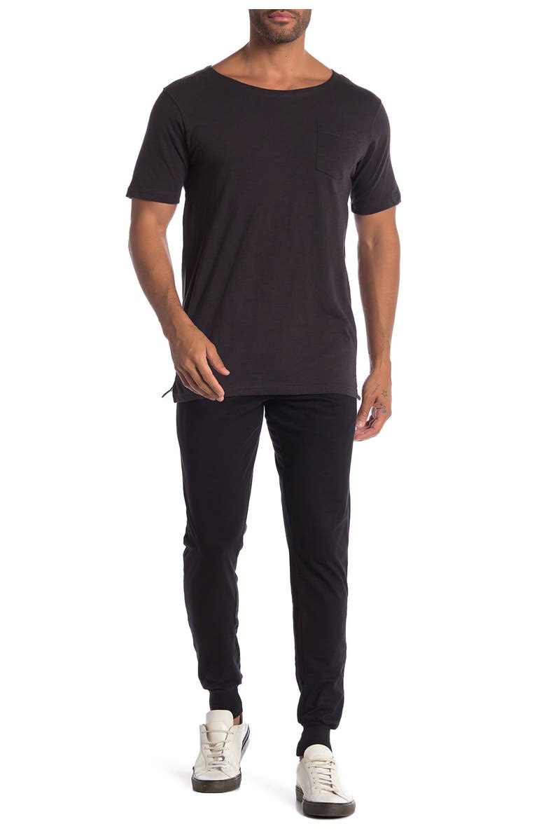 UNSIMPLY STITCHED Super Light Weight Cuffed Lounge Pants, Alternate, color, Black