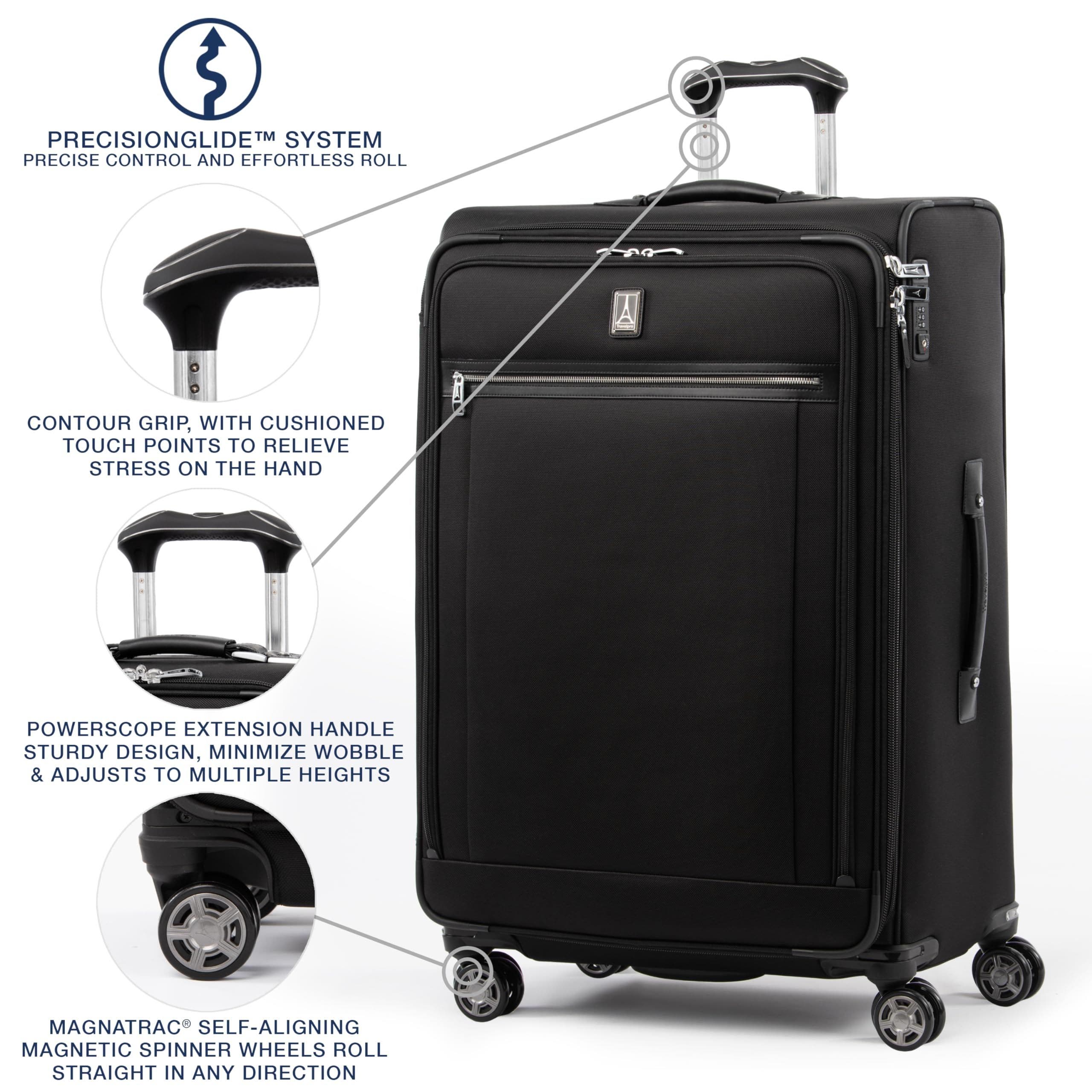 TRAVELPRO Platinum Elite Softside Expandable Large 29-Inch Checked Luggage, Alternate, color, Shadow Black
