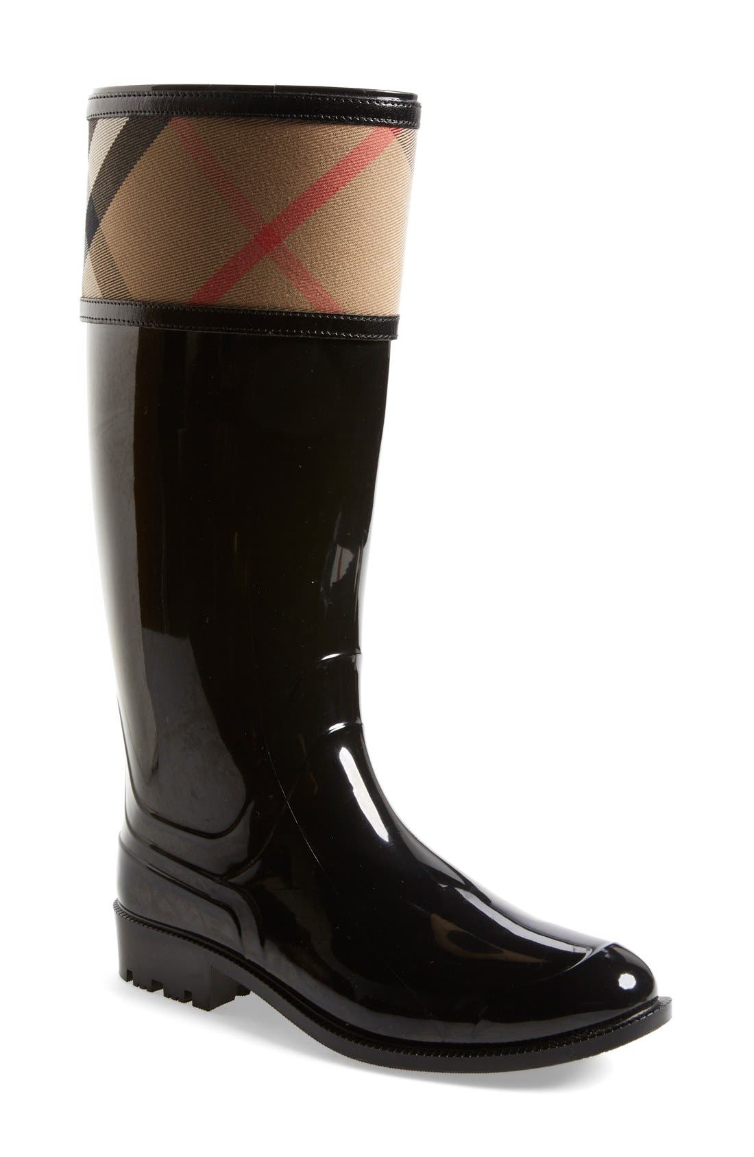 Burberry Crosshill Rain Boot, Main, color, 