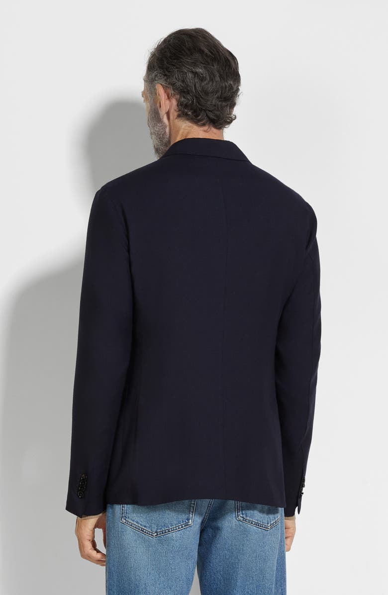 ZEGNA Deconstructed Oasi Cashmere Sport Coat, Alternate, color, Navy Solid