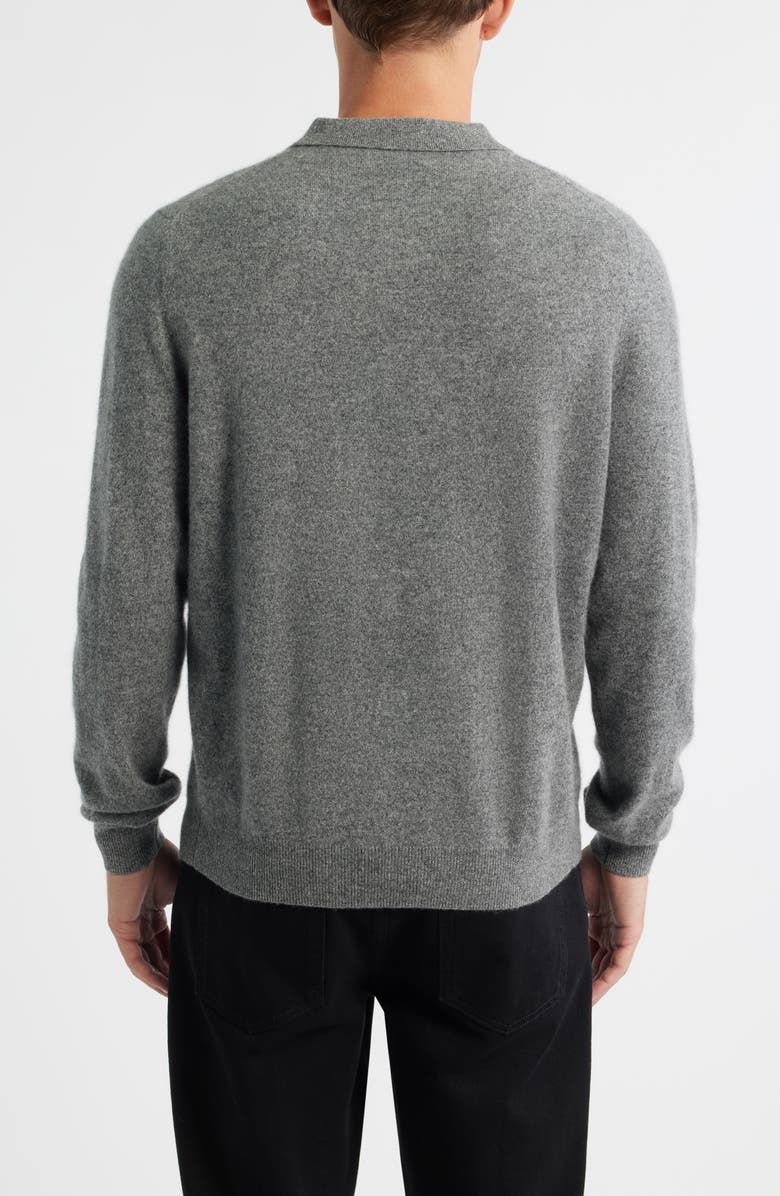 Scott Barber Cashmere Polo, Alternate, color, Pewter Heather