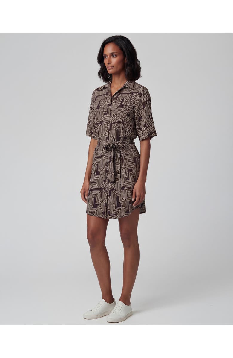 Lords of Harlech Inter Twine Womens Wrap Shirt Dress, Alternate, color, Inter Twine Black