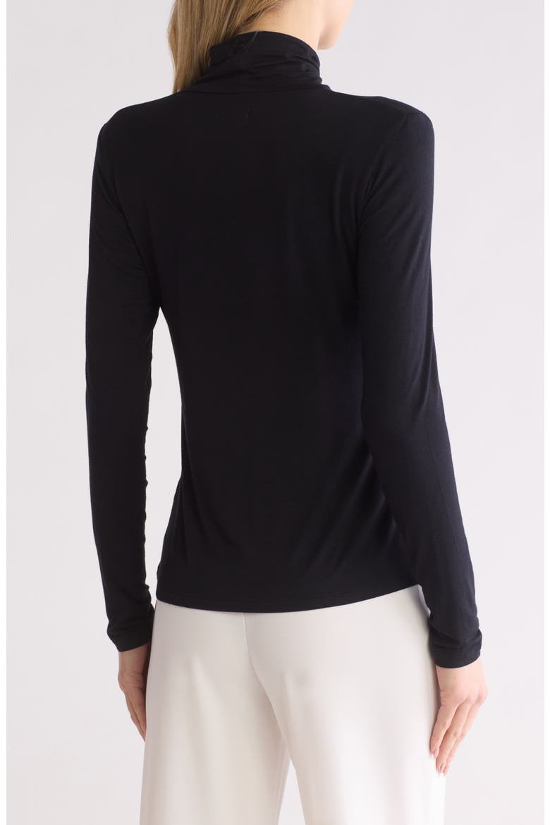 Long Sleeve Turtleneck Top, Alternate, color, BLACK