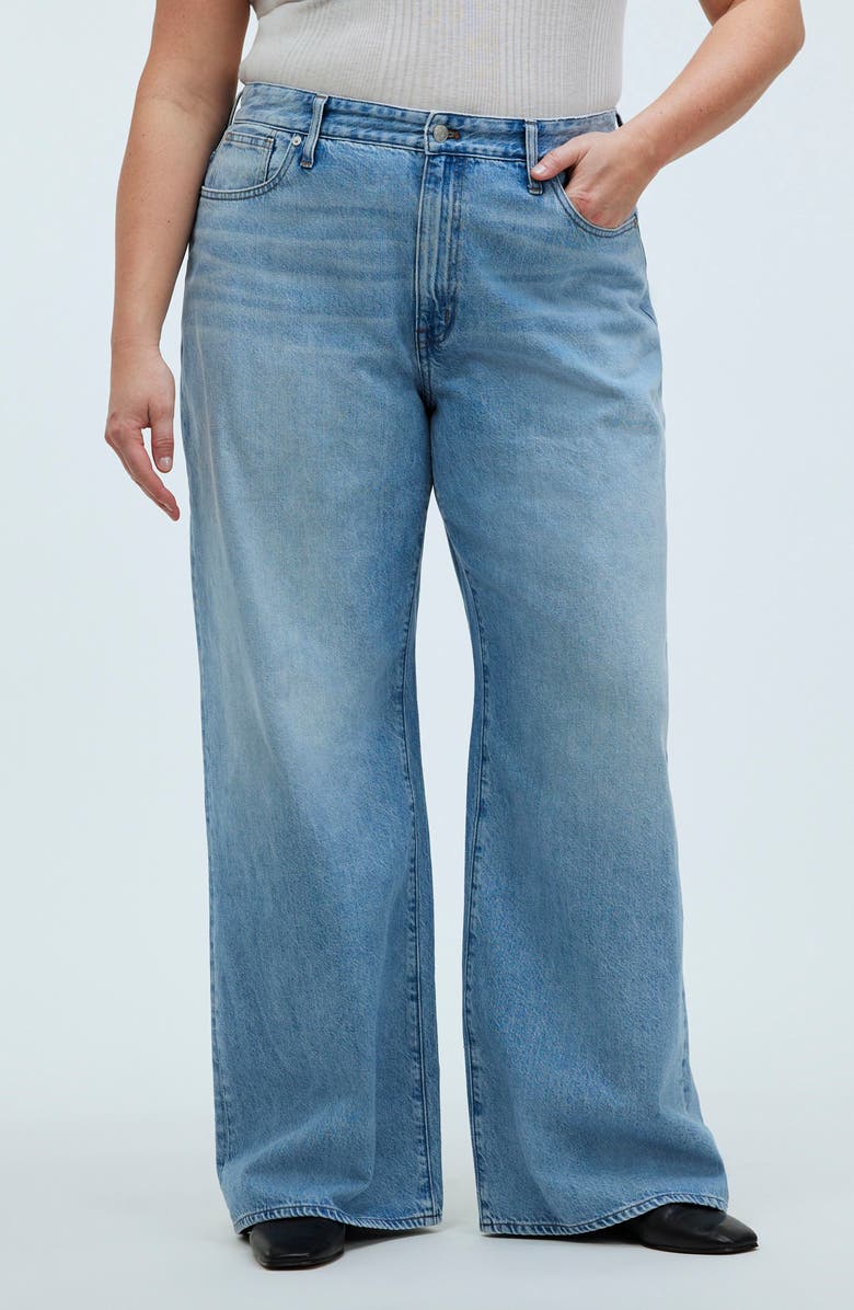 Madewell Superwide Leg Jeans, Alternate, color, Ahern Wash