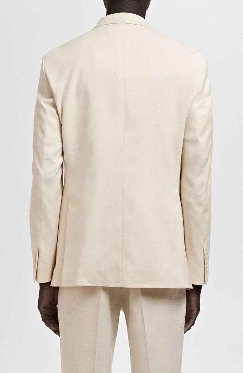 MANGO Milan Slim Fit Linen Blazer, Alternate, color,