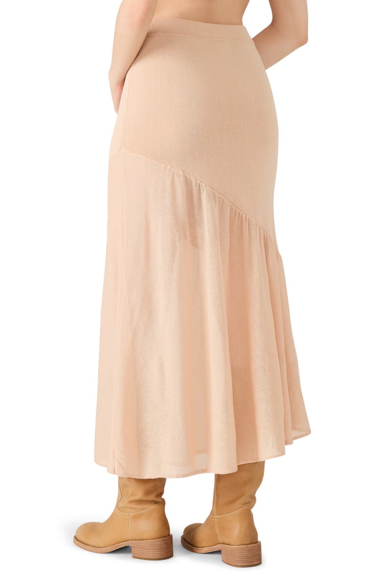 Steve Madden Aneira Asymmetric Knit Maxi Skirt, Alternate, color, Beige