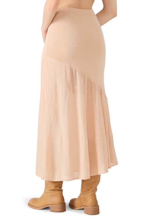 Steve Madden Aneira Asymmetric Knit Maxi Skirt In Neutral