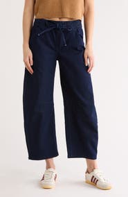 Vigoss Drawstring Barrel Leg Jeans