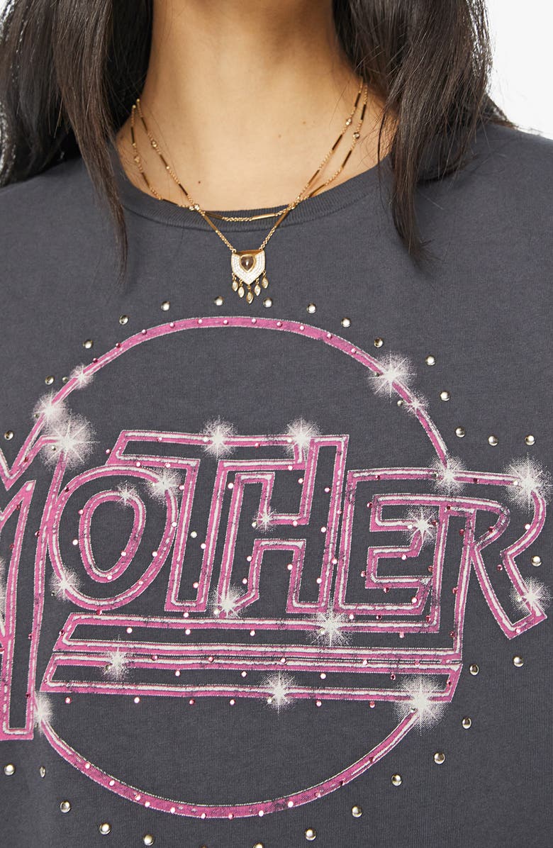 MOTHER The Goodie Goodie Embellished Cotton Graphic T-Shirt, Alternate, color,