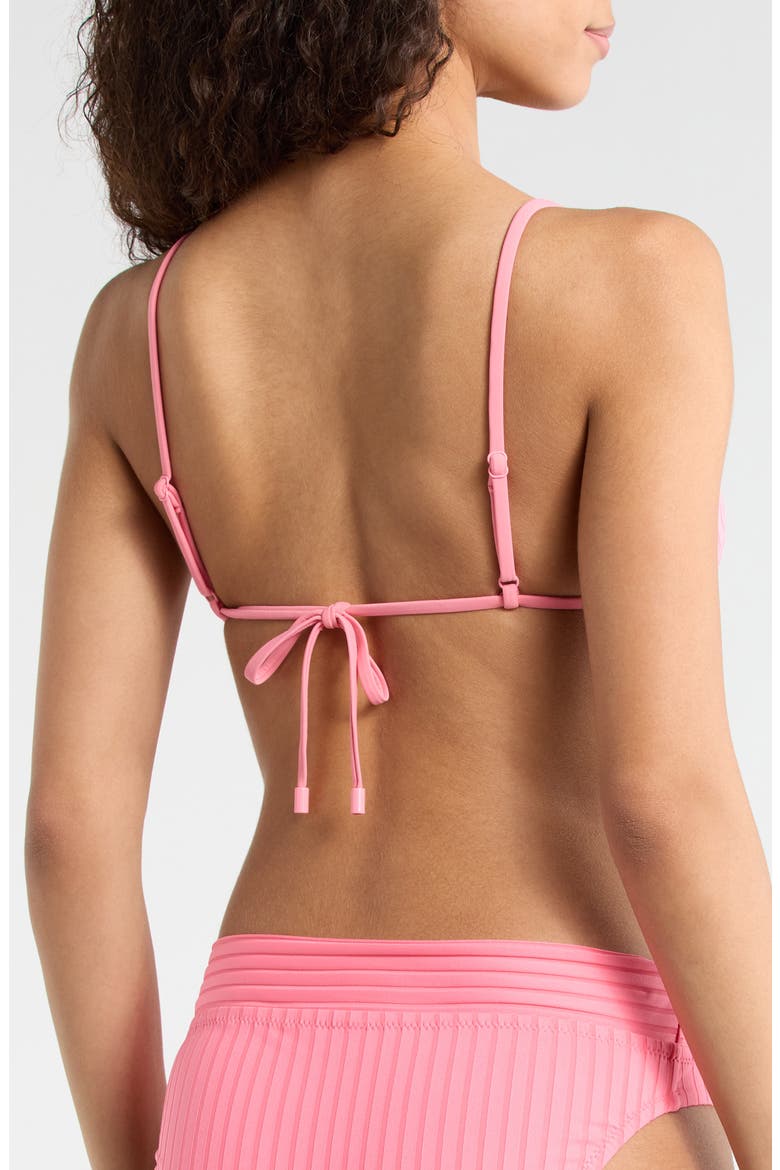 Tunnel Rib Bikini Top, Alternate, color, BLOOM PINK