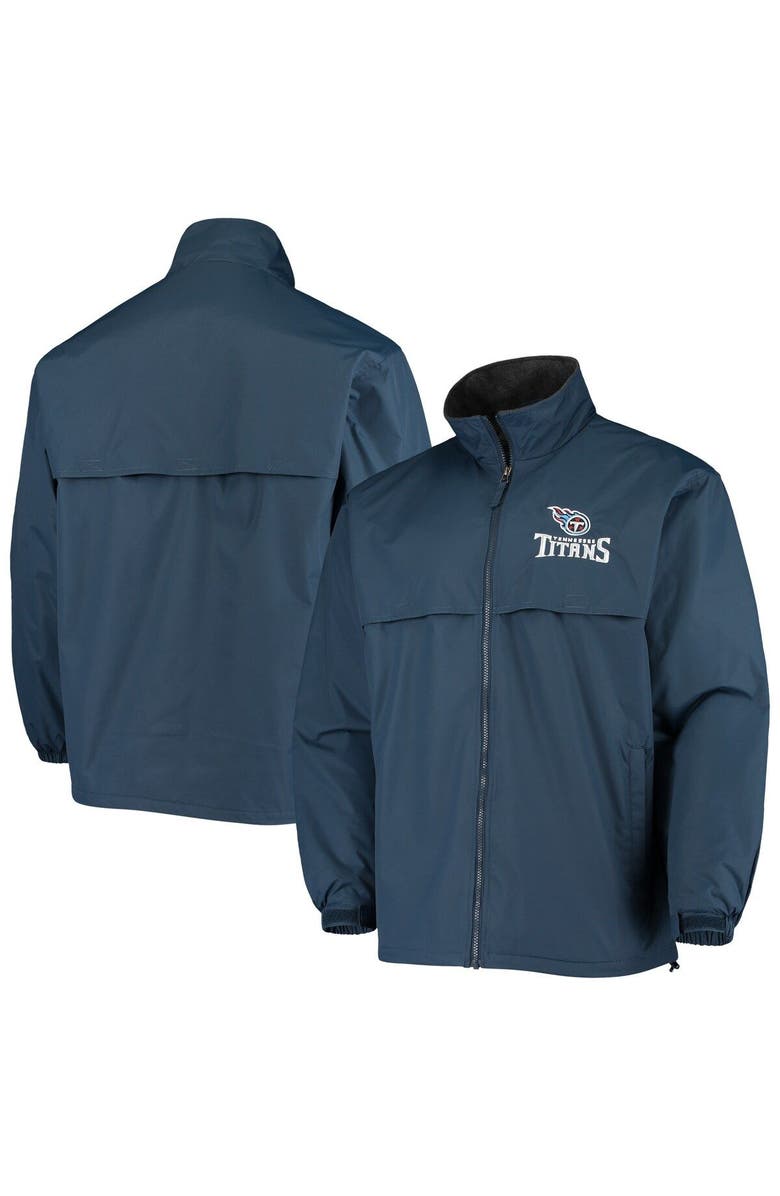 DUNBROOKE Men's Dunbrooke Navy Tennessee Titans Triumph Fleece Full-Zip Jacket, Alternate, color,