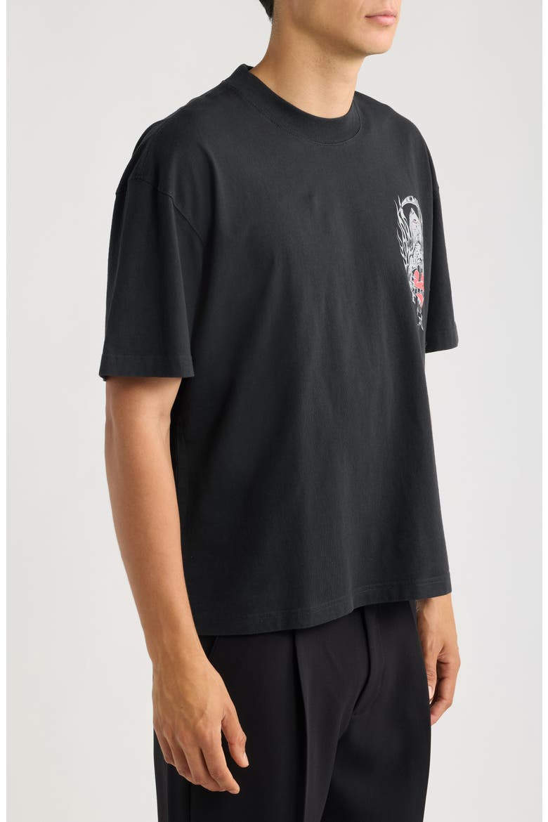 Scimitar Graphic Organic Cotton T-Shirt, Alternate, color, WASHED BLACK