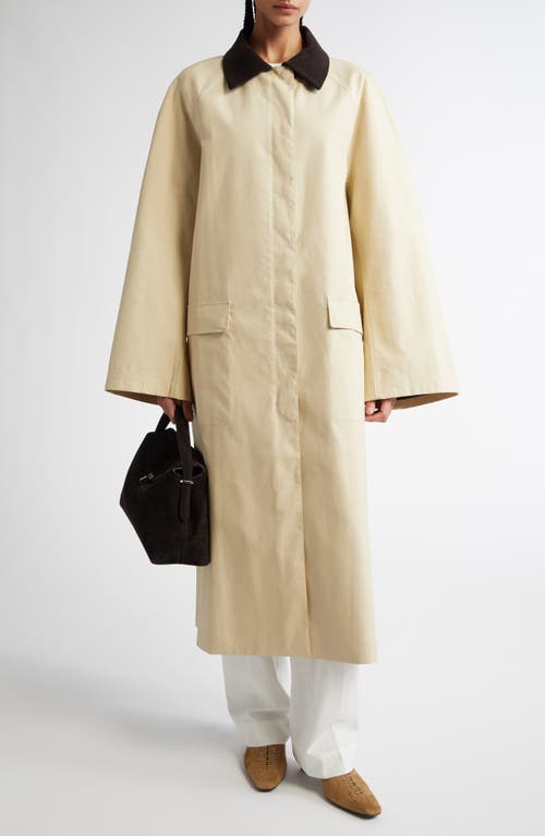 Totême Toteme County Waxed Organic Cotton Coat In Peanut
