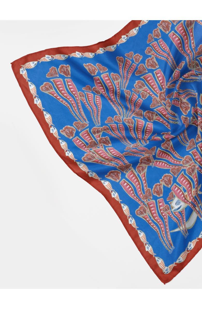 Alas The Reef Silk Bandana, Alternate, color, Print 'The Reef'