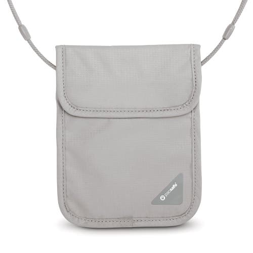 Pacsafe Coversafe X75 Anti-theft Rfid Blocking Neck Pouch In Neutral Grey