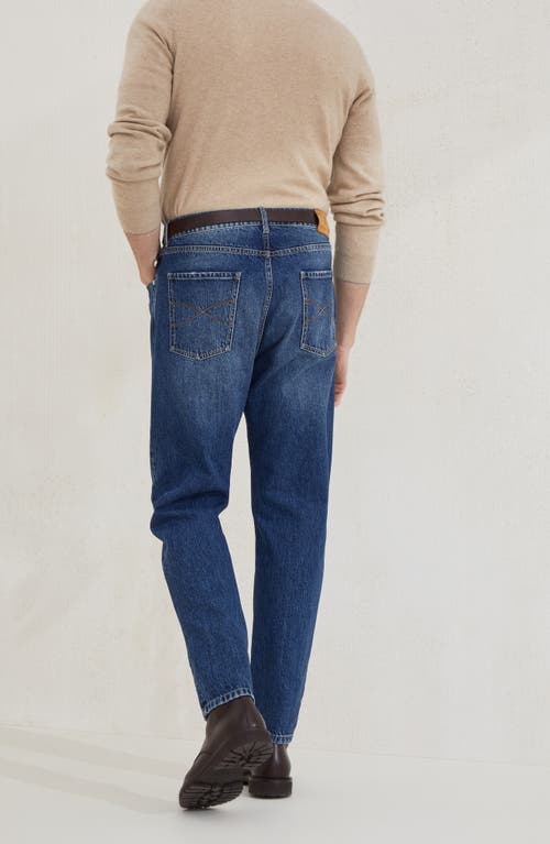 Brunello Cucinelli Iconic Fit Five-pocket Trousers In Blue