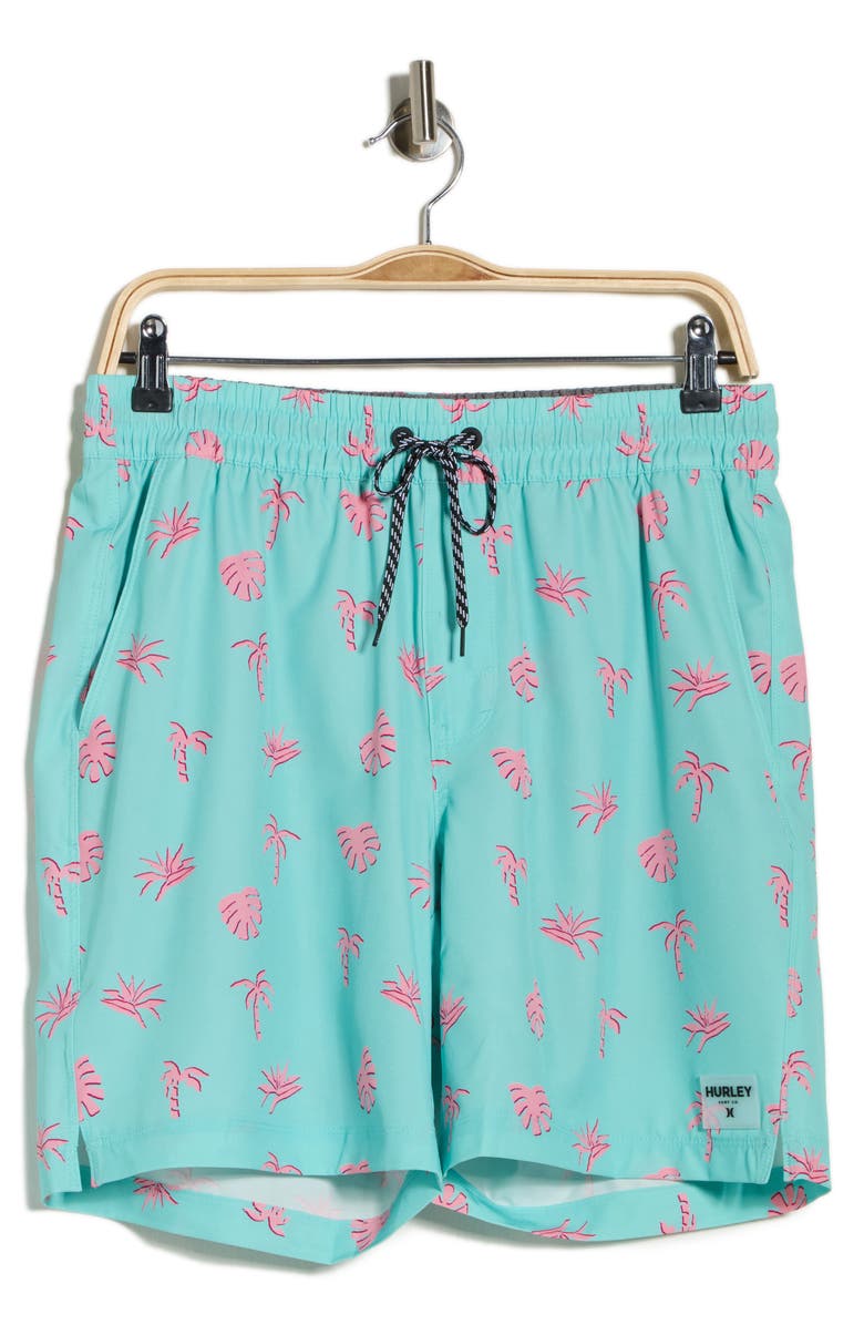 Hurley Monstera Volley Swim Shorts, Main, color, Illusion Green