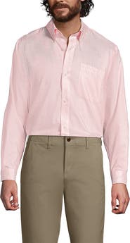 Lands' End No Iron Supima Cotton Pinpoint Buttondown Collar Dress Shirt
