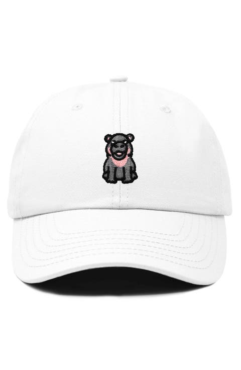 Hippo Embroidered Adjustable Hat